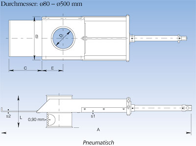 Schieber pneumatisch